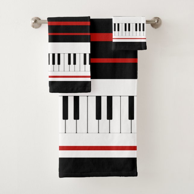 Keyboard Serenade Bath Towel Set (Insitu)