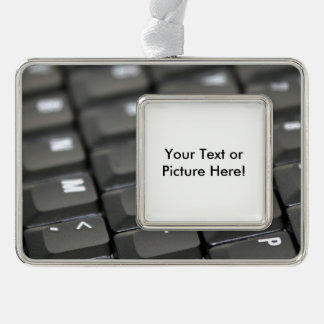 Keyboard Silver Plated Framed Ornament