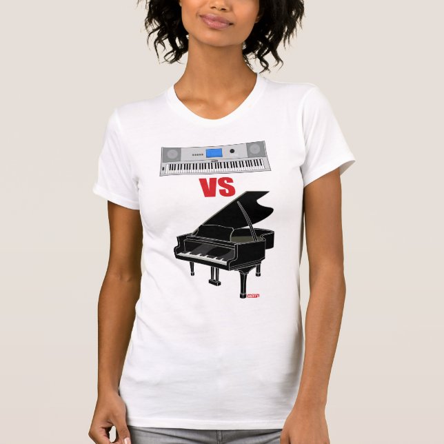 Keyboard VS Piano (Women) T-Shirt (Front)