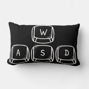 Keyboard W S A D Gaming  Lumbar Cushion