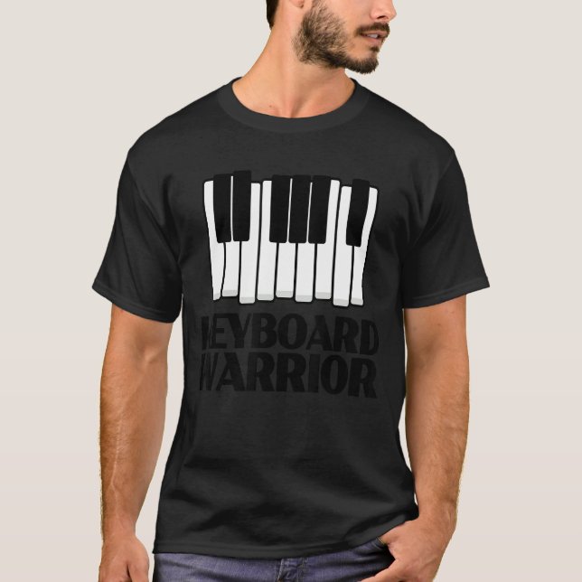 Keyboard Warrior  Music Dj Synth  Synthesizer T-Shirt (Front)