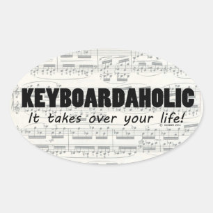 Keyboardaholic Life Oval Sticker