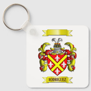 Keychain Aluminium Rodriguez Family surname shield