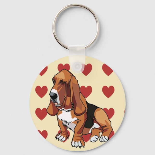 Keychain - Basset Hound (Front)