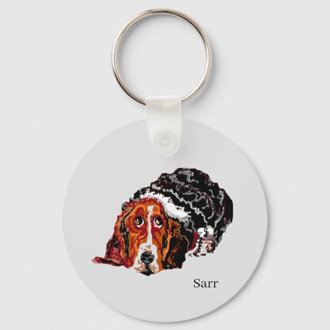 Keychain : BASSET HOUND (Front)