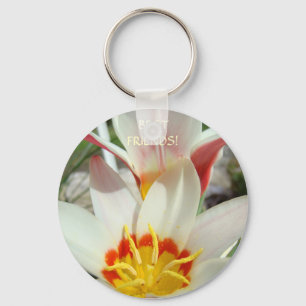 KEYCHAIN Best Friends! TULIP FLOWERS Key Chains