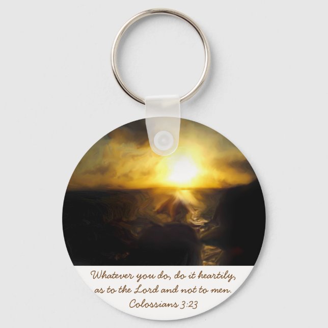 Keychain Bible Scripture ~ Whatever You Do... (Front)