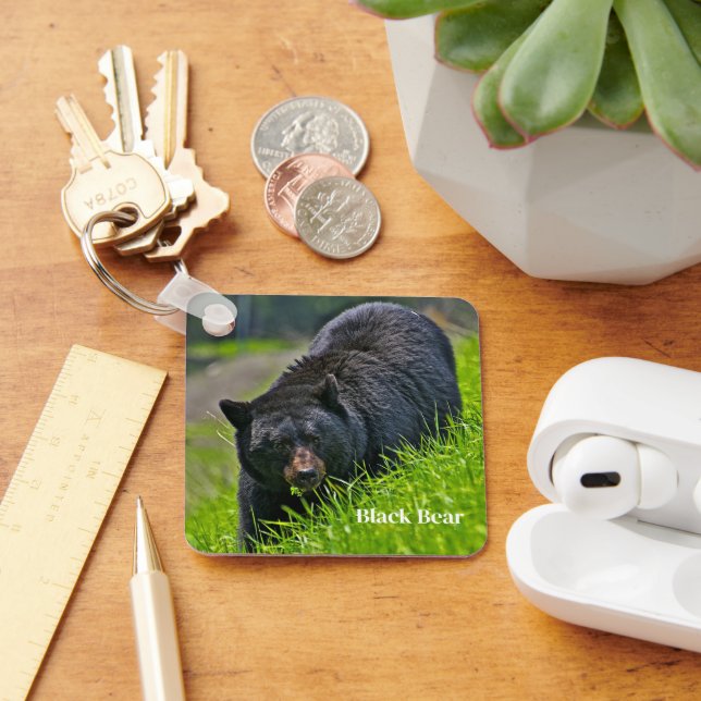 Keychain-Black Bear Key Ring (Desk)