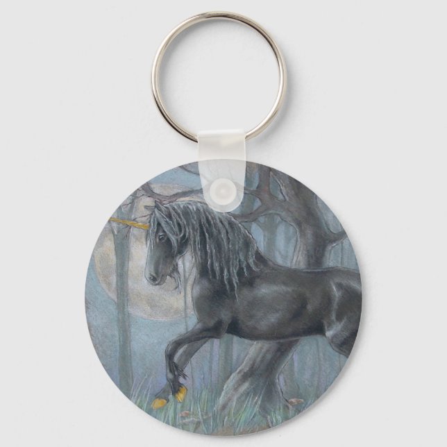 Keychain - Black Unicorn (Front)