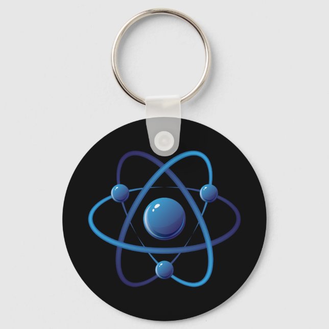 Keychain: Blue atom Key Ring (Front)