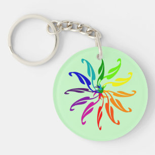 Keychain - Colour Wheel Leaves