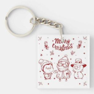 Keychain   Cute Christmas Characters  