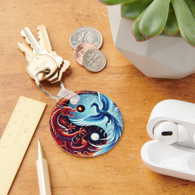 Keychain - Dance of the Dragon and Phoenix (Desk)