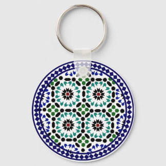 Keychain designed with Moroccan zellige art