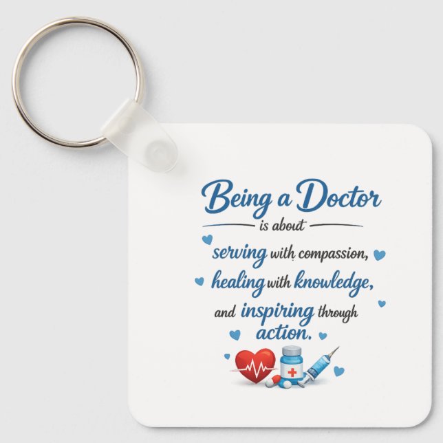 Keychain for doctor Gifts  (Front)