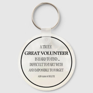 Keychain for volunteer thank you appreciation gift