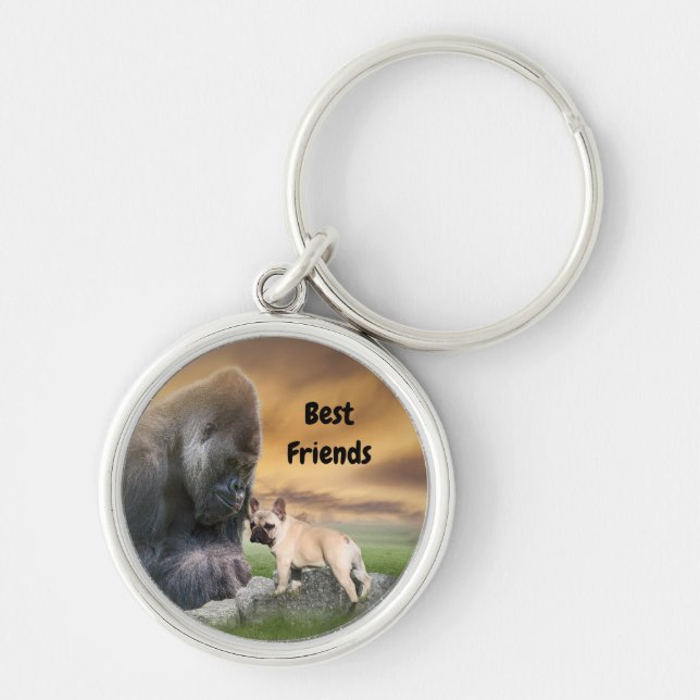 Keychain French Bulldog and Gorilla (Front)