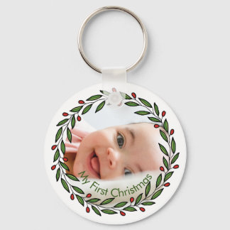 Keychain Holy tree red berry wreath