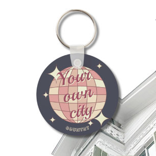Keychain hometown city village name