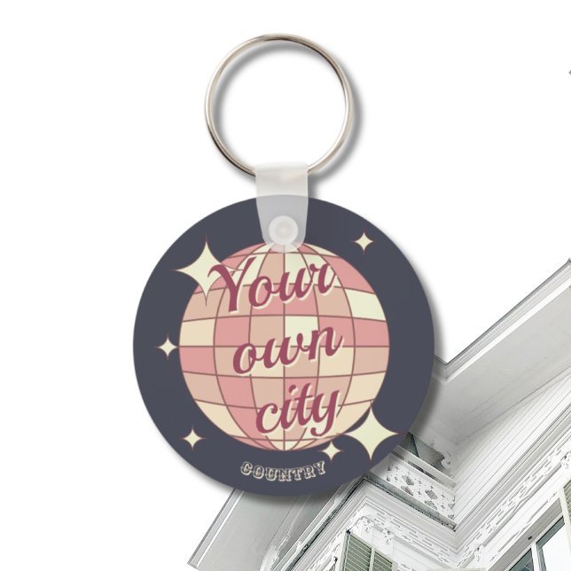 Keychain hometown city village name (Creator Uploaded)