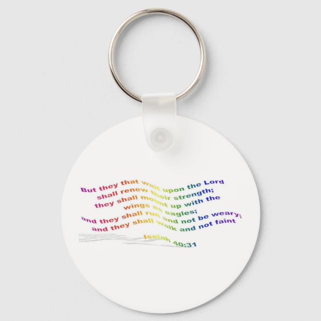Keychain: Isaiah 40:31 Key Ring (Front)
