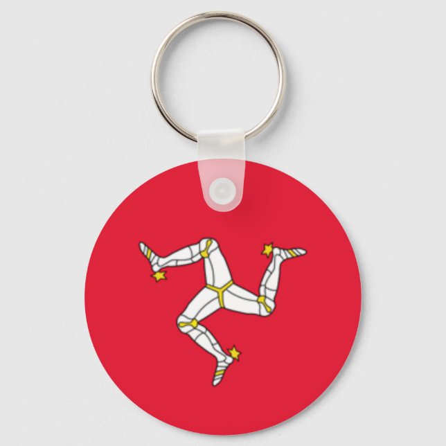 Keychain - Isle of Man Flag (Front)