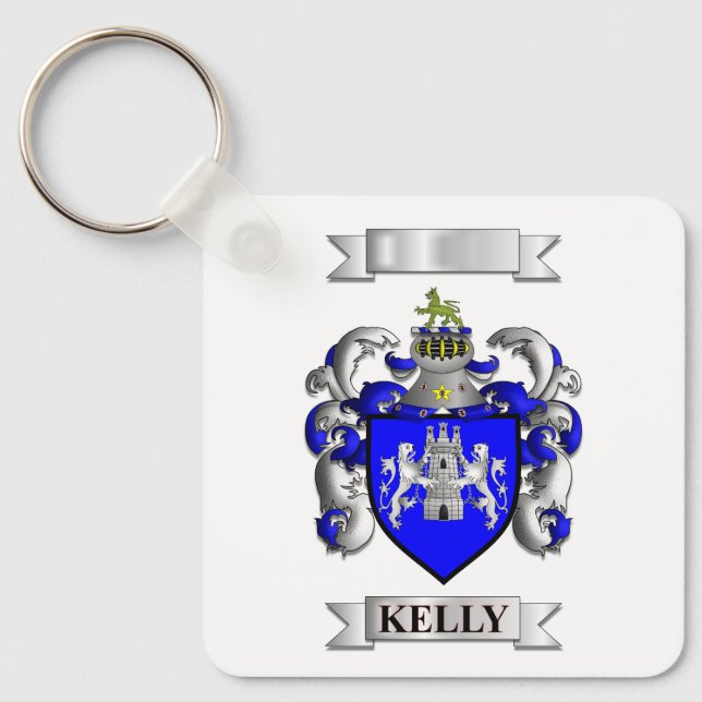 Keychain Kelly Surname And Shield (Front)