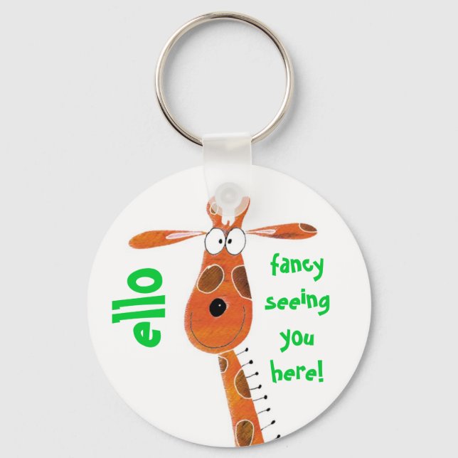 Keychain / Keyring... Funky Giraffe (Front)