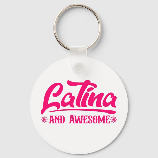 Keychain Latina and Awesome (Front)
