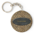 Keychain Leopard Stone Add Your Name