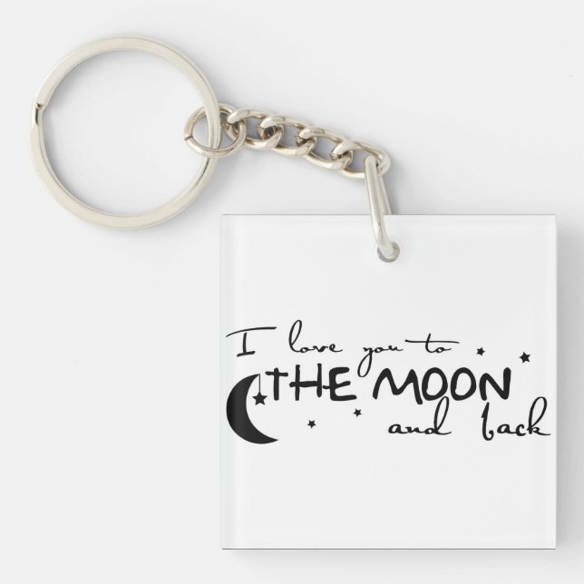 Keychain: Love you to the Moon Key Ring (Front)