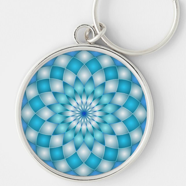 Keychain mandala abstract lotus flower (Front)