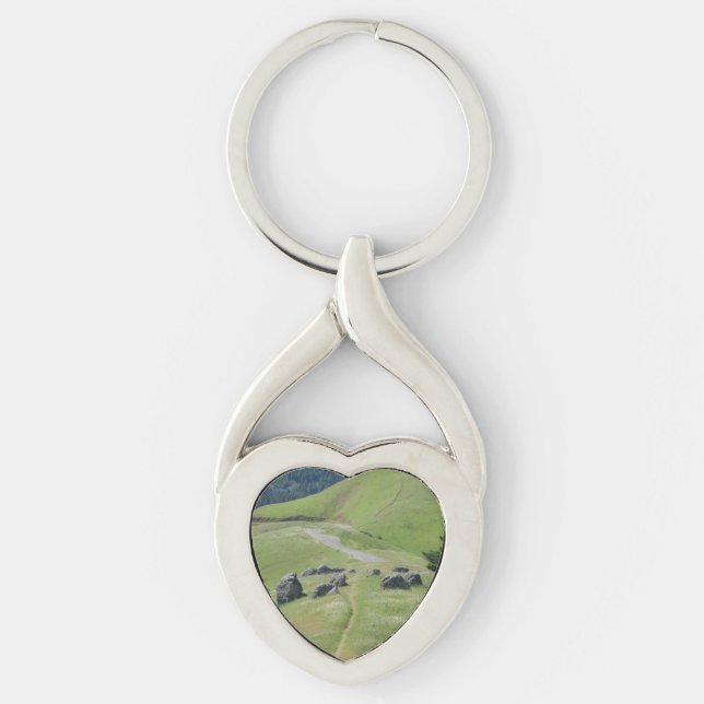 Keychain Mt Tamalpais Tam-Henge Green Grass (Front)