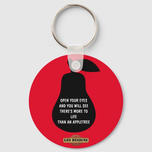 keychain  "OPEN YOUR EYES..." (Front)