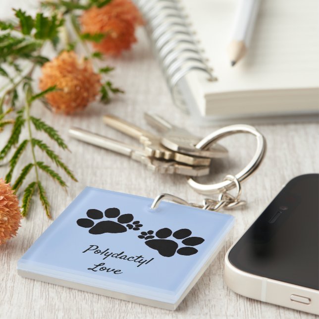 Keychain - Polydactyl Love (Front Right)