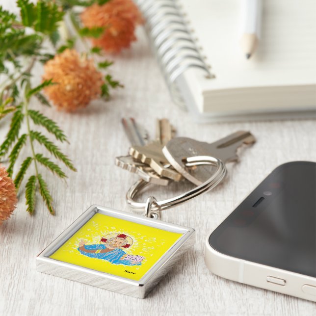 Keychain, Premium Square Keychain : The Lord (Side)