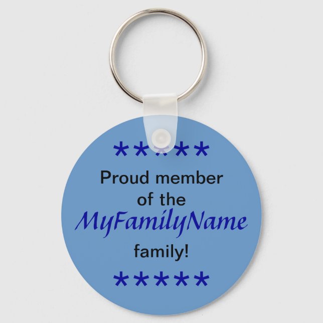 Keychain - Proud Member of the Family (Front)