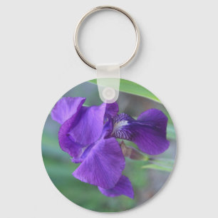 Keychain, "Purple Iris" Key Ring