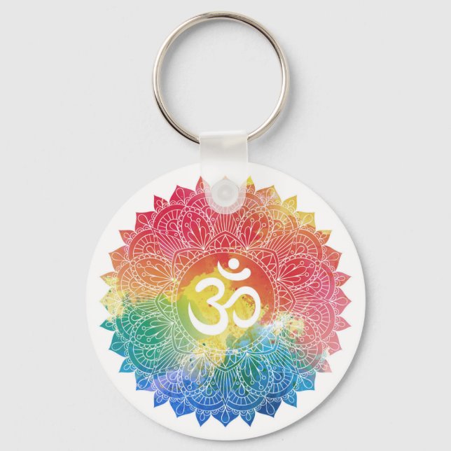 KEYCHAIN : RAINBOW MANDALA (Front)