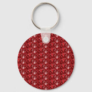 Keychain Red Dark Glitter