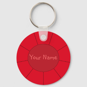 Keychain Red Modern Effects + Your Name