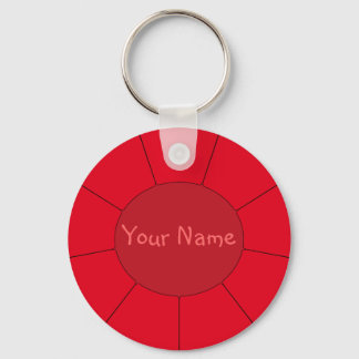 Keychain Red Modern Effects + Your Name
