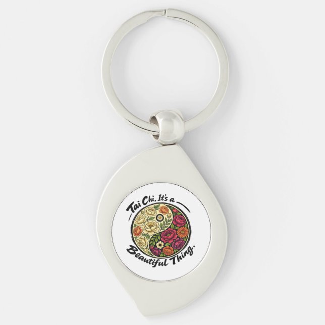 Keychain-Tai Chi is Beautiful  Key Ring (Front)