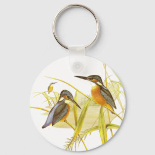 Keychain Vintage Kingfisher Birds