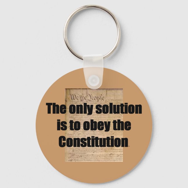 Keychain w/ Constitution /The only solution (Front)
