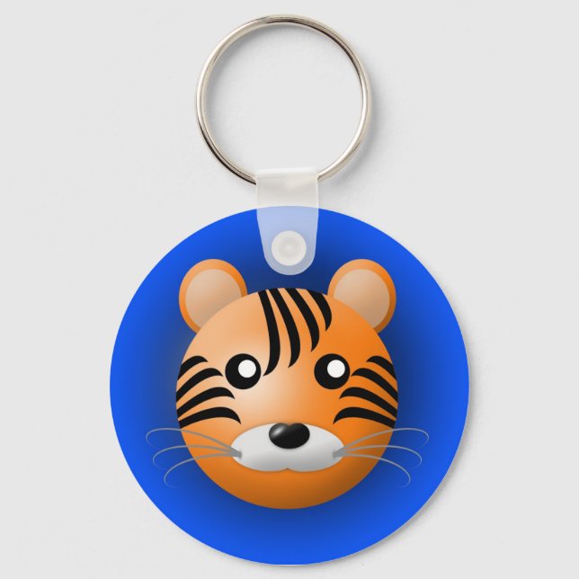 keychain with animal: tiger (Front)