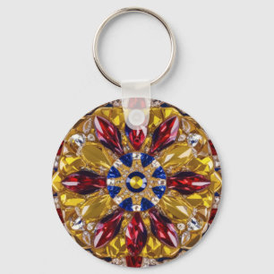 Keychain with Colombia Colours Design