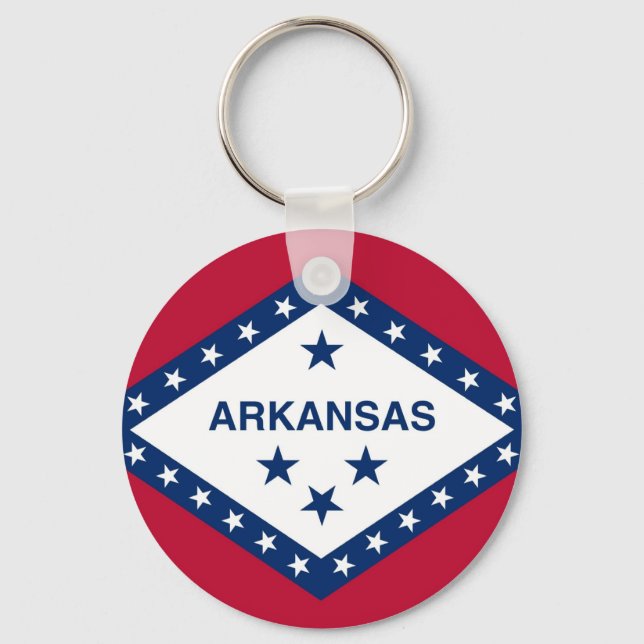 Keychain with Flag of Arkansas State (Front)