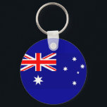 Keychain with Flag of Australia<br><div class="desc">Carry a piece of Australian pride wherever you go with this stylish keychain featuring the flag of Australia! Crafted with meticulous attention to detail, this keychain proudly showcases the iconic design of the Australian flag, with its Union Jack in the canton, the Southern Cross constellation, and the vibrant blue field...</div>