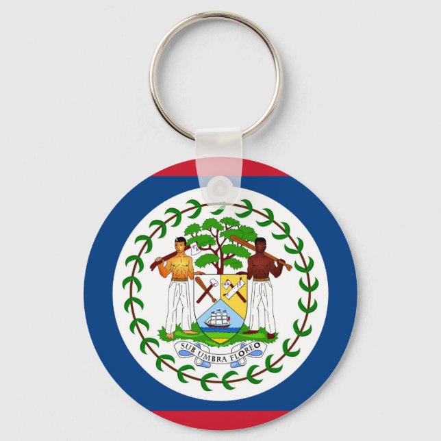 Keychain with Flag of Belize (Front)